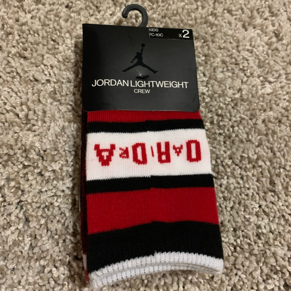 Jordan lightweight crew socks- boys 2 pack